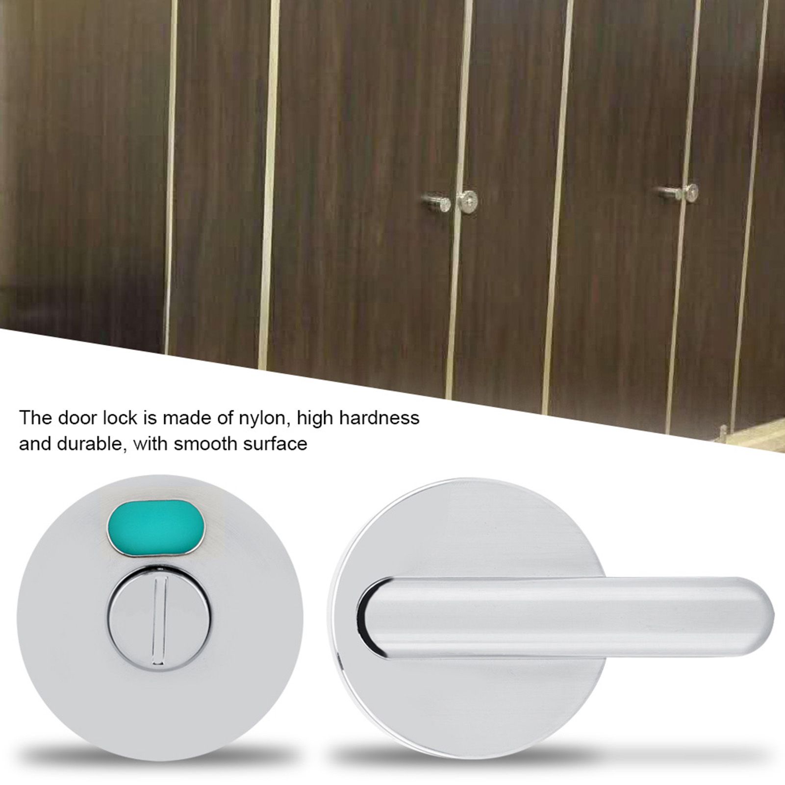 Door Lock Bolt Vacant Engaged Privacy Indicator for Toilet Restroom Bathroom Use view 11