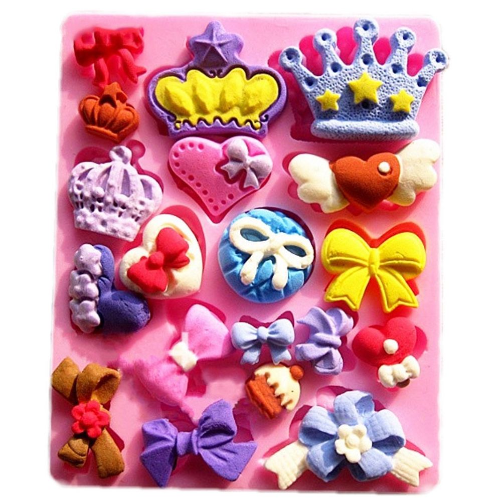 Crown Bowknot Soap Mould Fondant Cake Decoration Mold Silicone DIY Baking Tool view 5