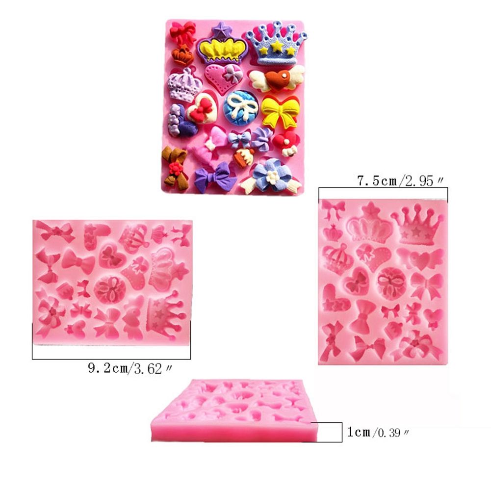 Crown Bowknot Soap Mould Fondant Cake Decoration Mold Silicone DIY Baking Tool view 7