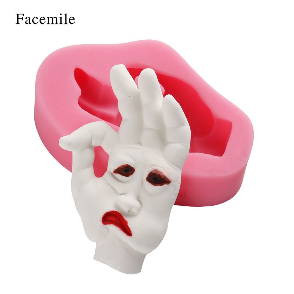 Funny Face Fondant Cake Decoration Mold Silicone DIY Baking Tool view 3