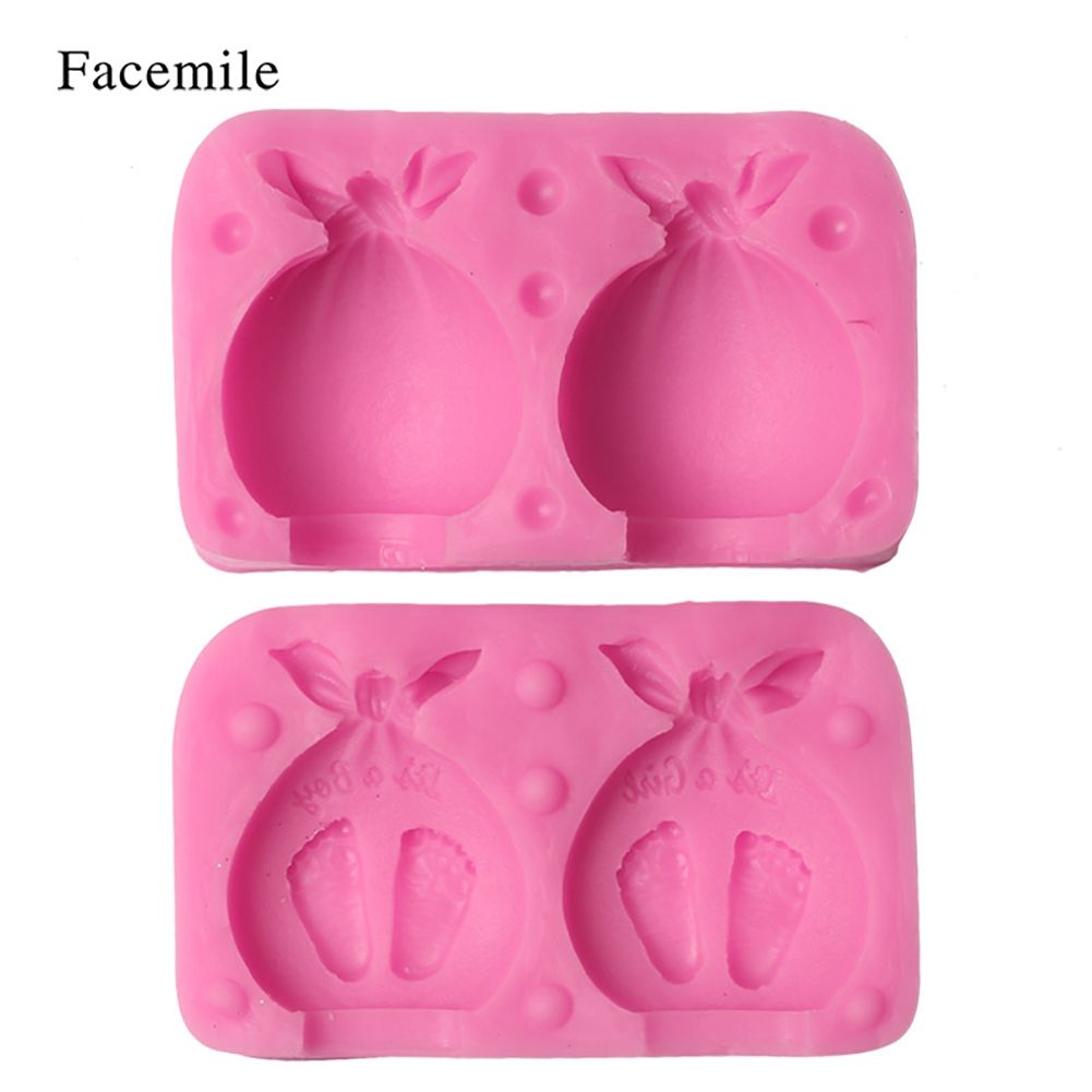 Boy Girl Foot Fondant Cake Decoration Mold Silicone DIY Baking Tool view 3