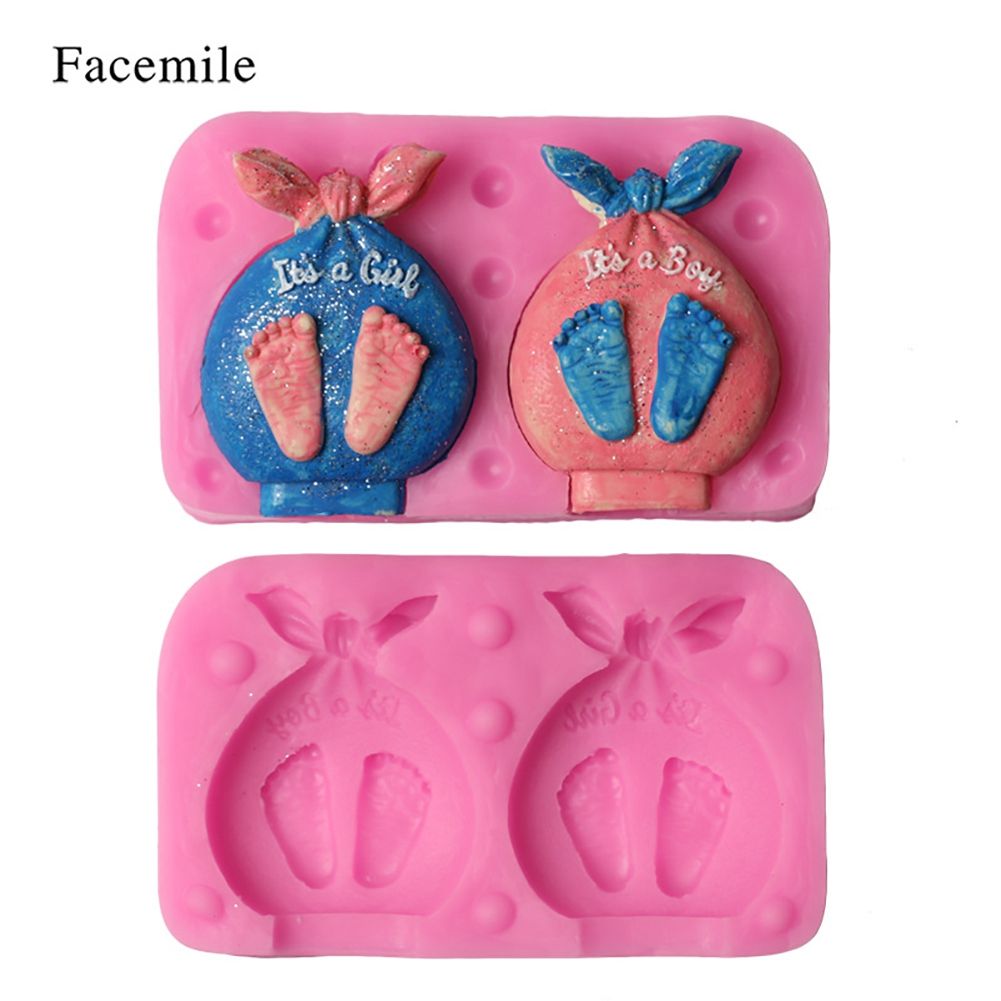 Boy Girl Foot Fondant Cake Decoration Mold Silicone DIY Baking Tool view 4