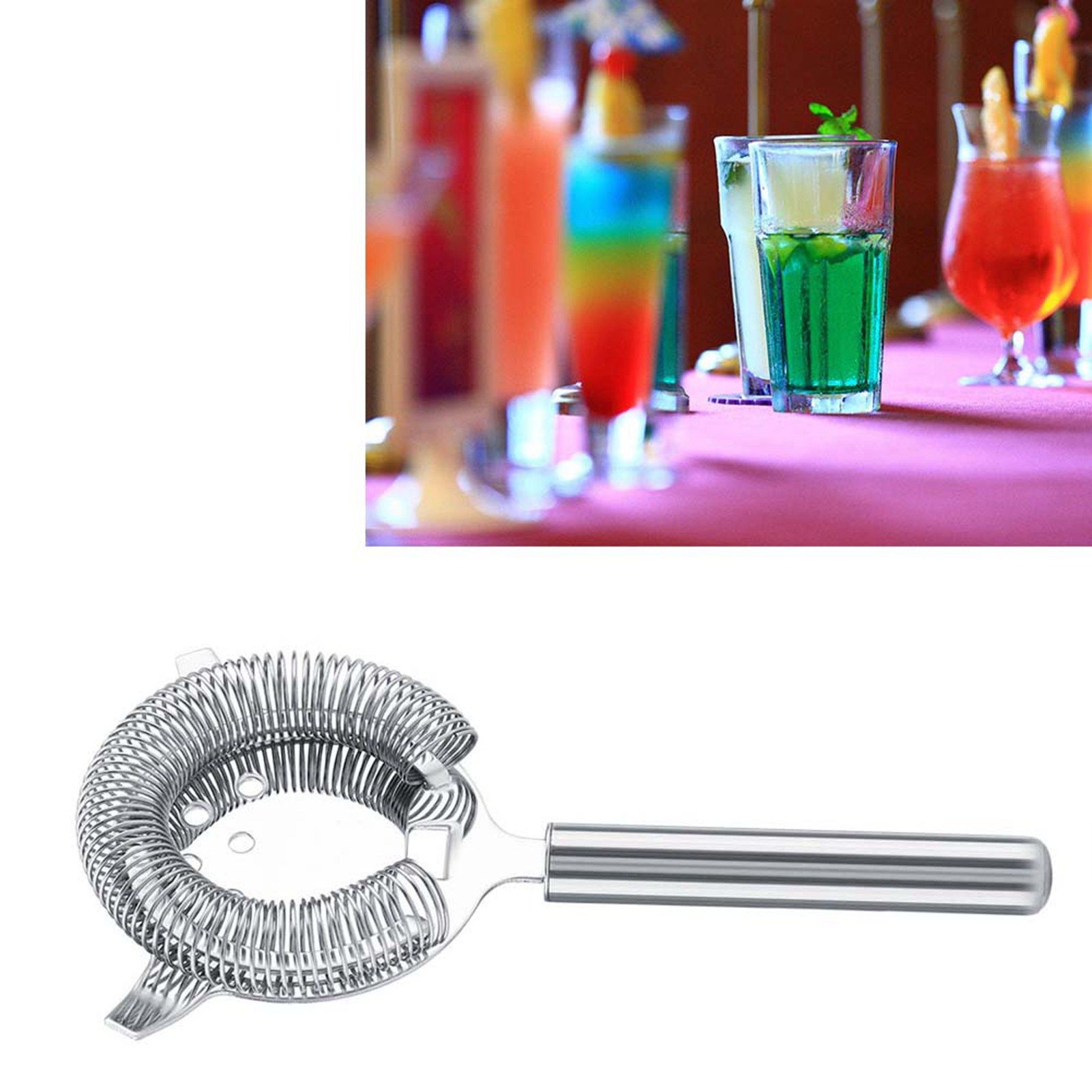 Stainless Steel Cocktail Drainer Filter Beverage Filtering Tool for Bar view 11