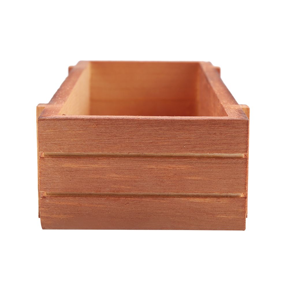 Vintage Wood Flower Planter Succulent Pot Rectangle Box for Home Desktop view 9