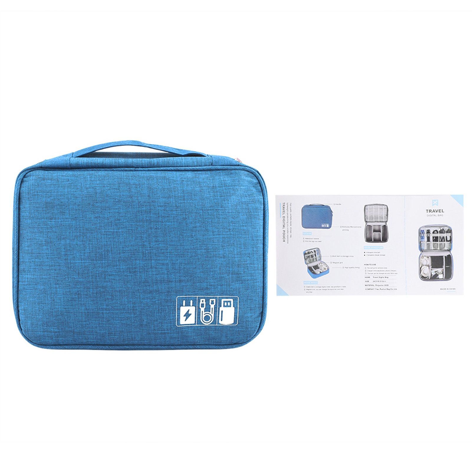 Portable Storage Bag for USB Cable Power Bank Headphone Digital Garget