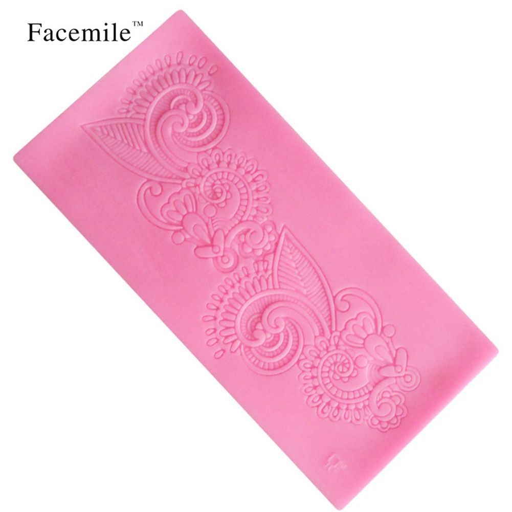 Lace Hem Shape Cake Baking Cookie Chocolate Sugar Paste Food Silicone Mold view 2