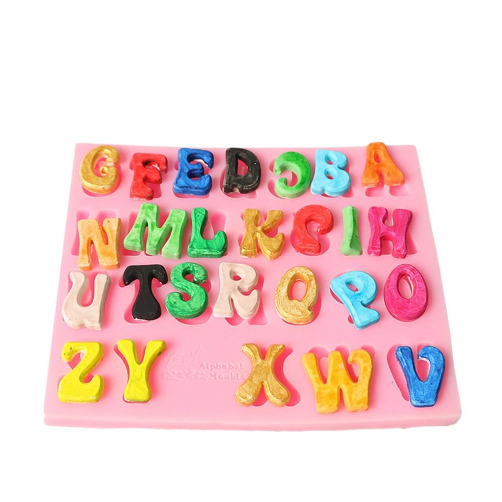 Letter Shape Cake Baking Cookie Chocolate Sugar Paste Food Silicone Mold Bakeware view 2
