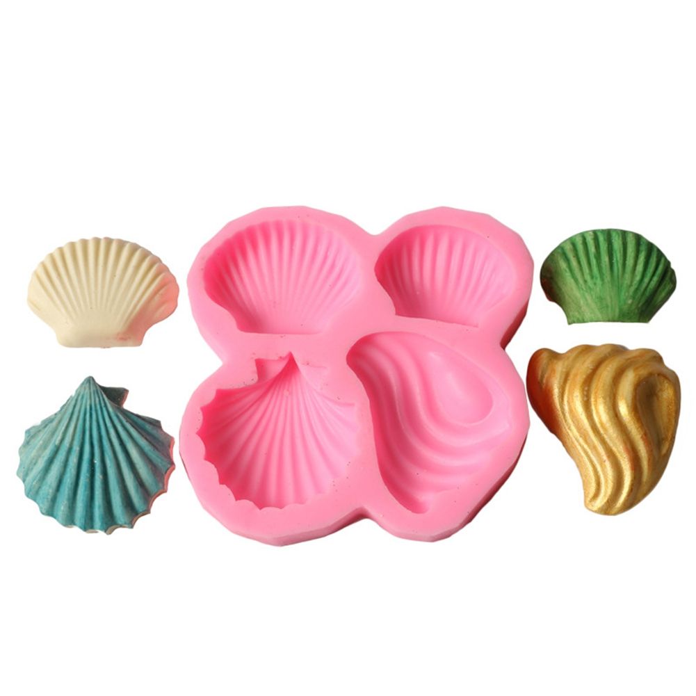Shell Pattern Silicone DIY Mold Fondant Cake Decorative Baking Soap Making Tool view 3