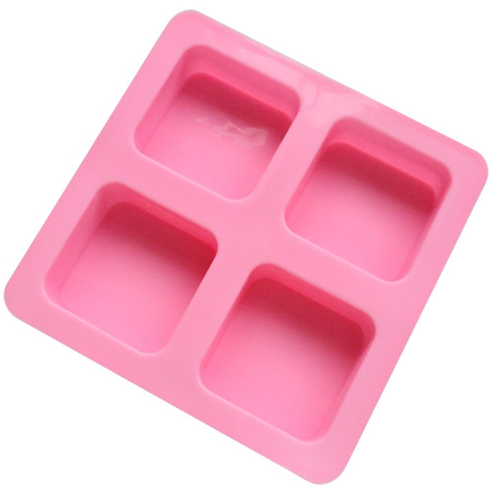 Silicone Cake Mold 4Pcs Square Pattern Baking DIY Mold Soap Chocolate Making Tool view 2