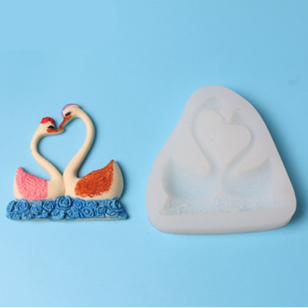 Silicone Cake Mold Sweet Couple Swan Pattern Desserts Chocolate Baking DIY view 4