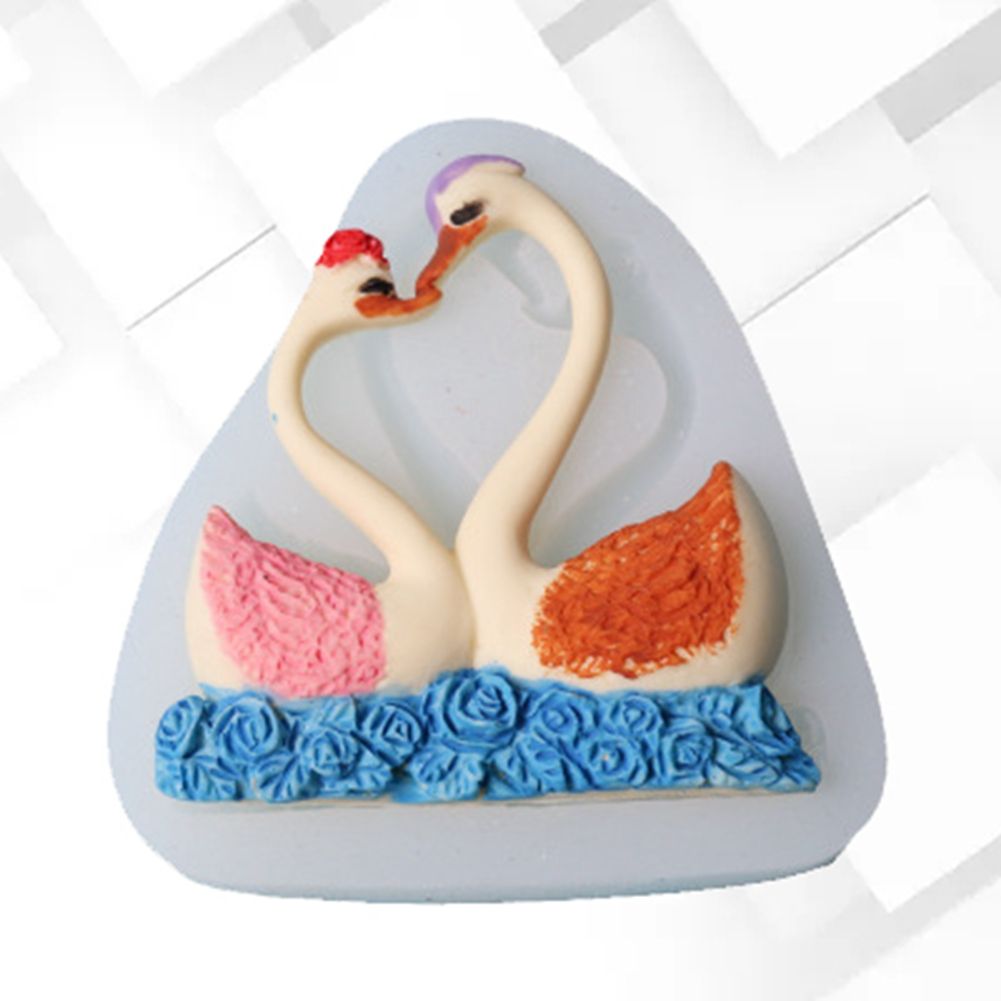 Silicone Cake Mold Sweet Couple Swan Pattern Desserts Chocolate Baking DIY view 5