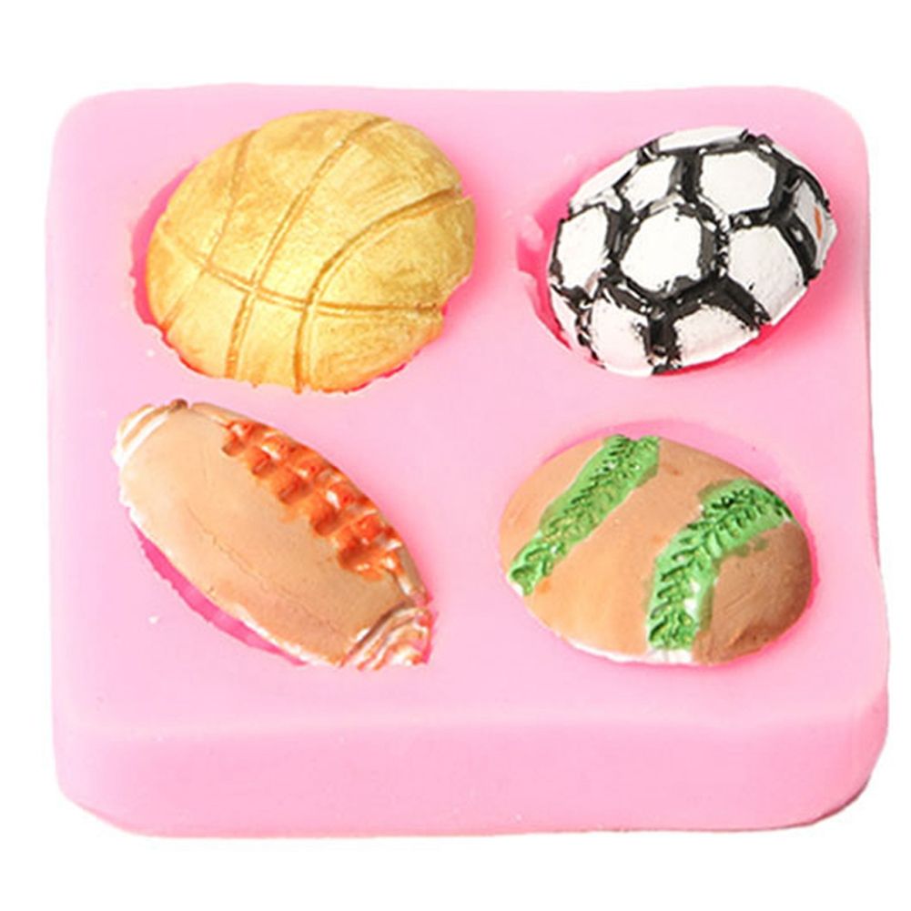 Silicone Cake Mold Football Baseball Sports Ball Pattern Chocolate Baking DIY view 4