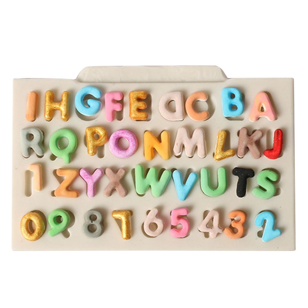 Silicone Cake Mold English Capital Letters Number Pattern Baking DIY Mold