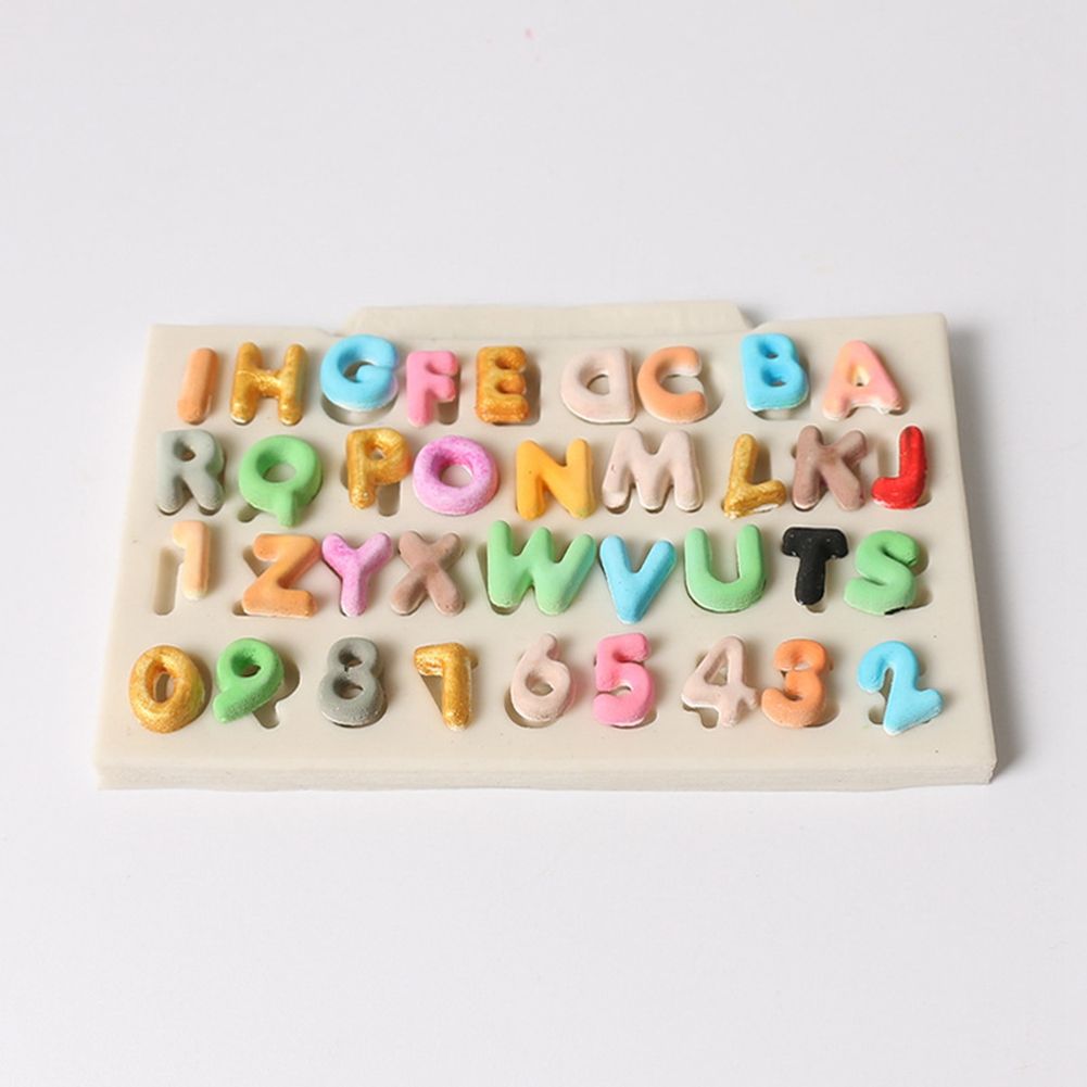 Silicone Cake Mold English Capital Letters Number Pattern Baking DIY Mold view 3