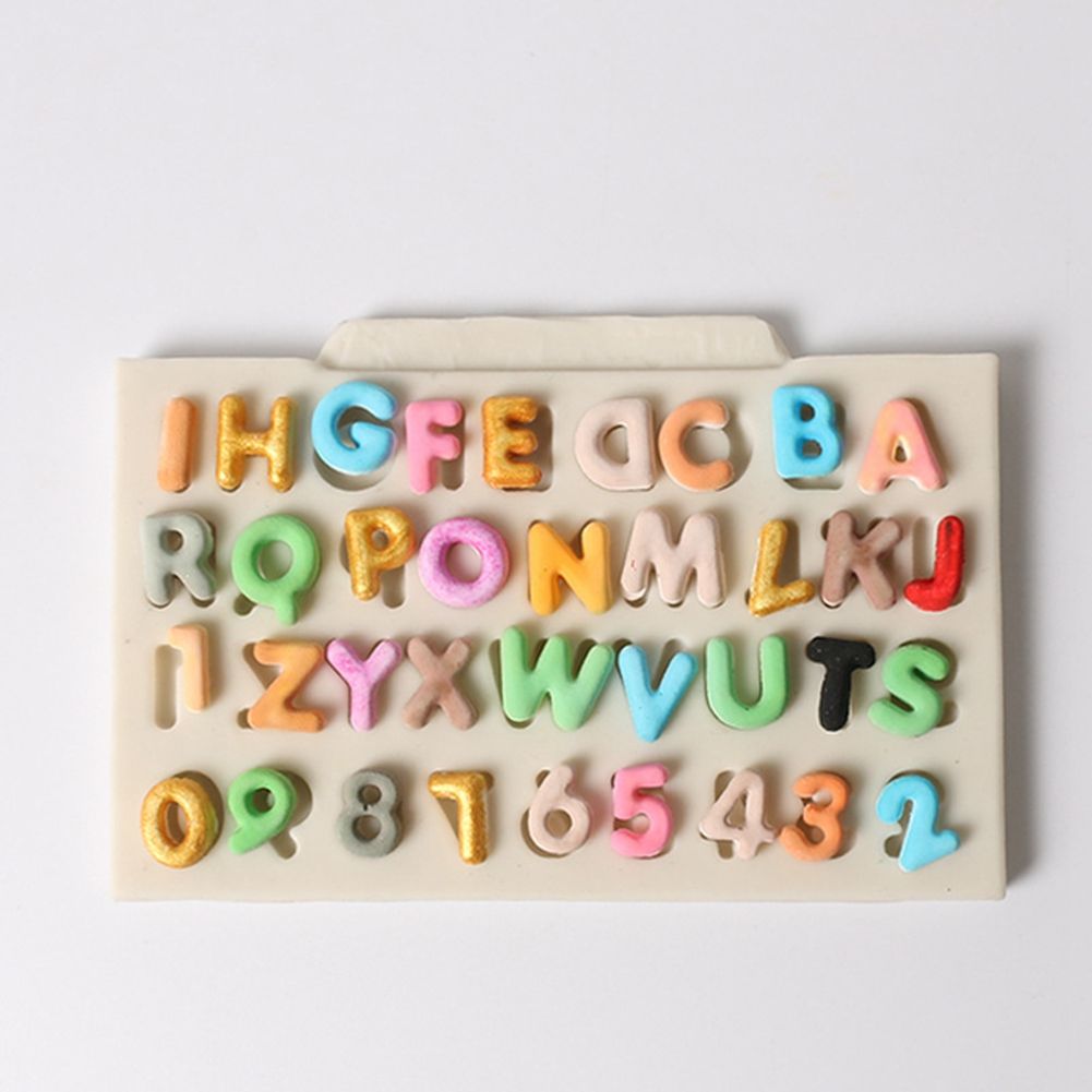 Silicone Cake Mold English Capital Letters Number Pattern Baking DIY Mold view 4