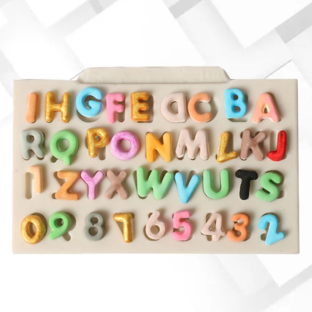 Silicone Cake Mold English Capital Letters Number Pattern Baking DIY Mold view 7