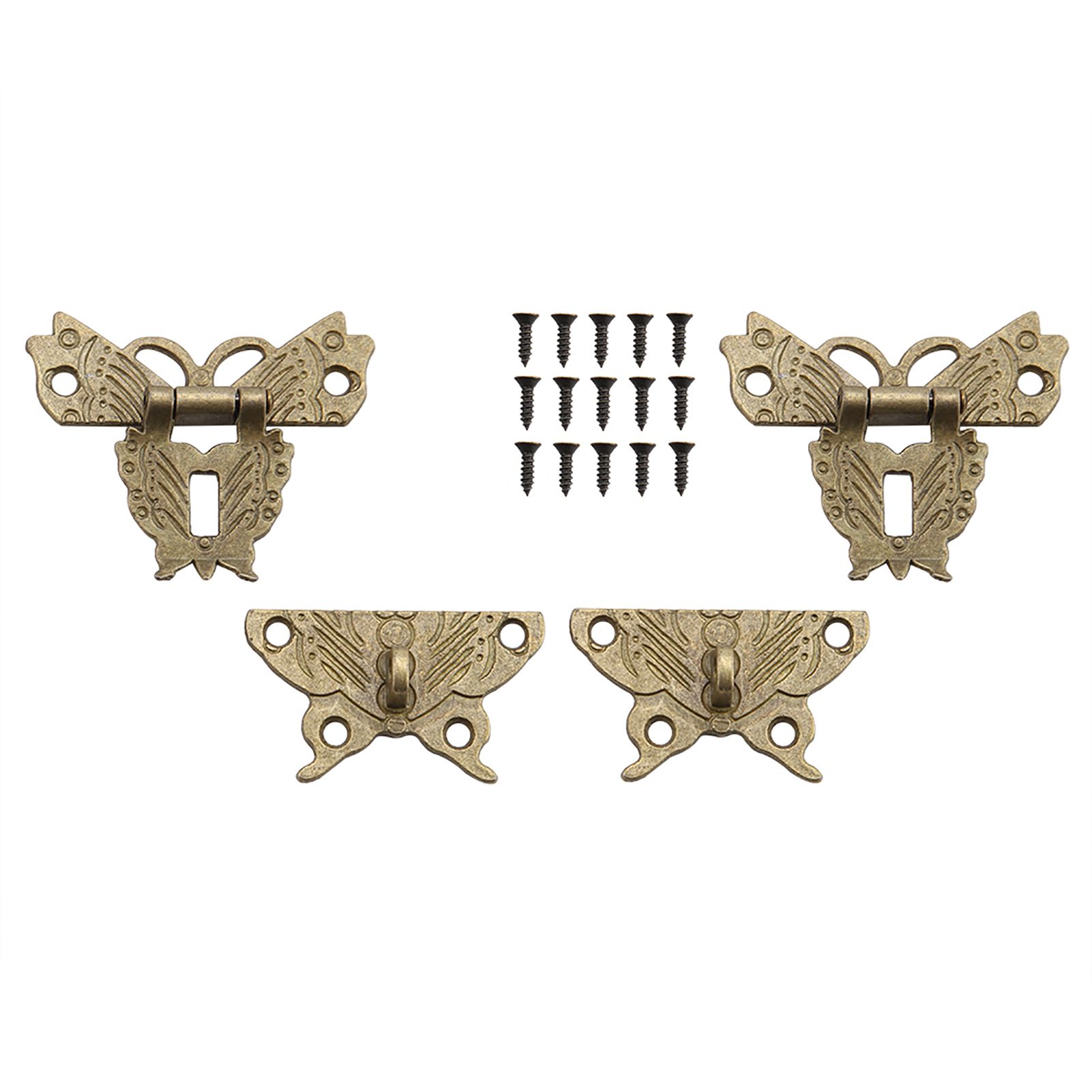 Antique Retro Vintage Decorative Latch Hasp Pad Lock For Wooden Jewelry Box view 6