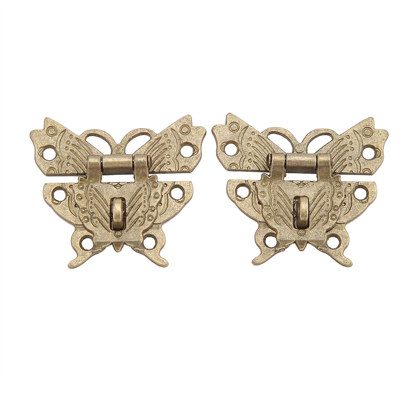 Antique Retro Vintage Decorative Latch Hasp Pad Lock For Wooden Jewelry Box view 9