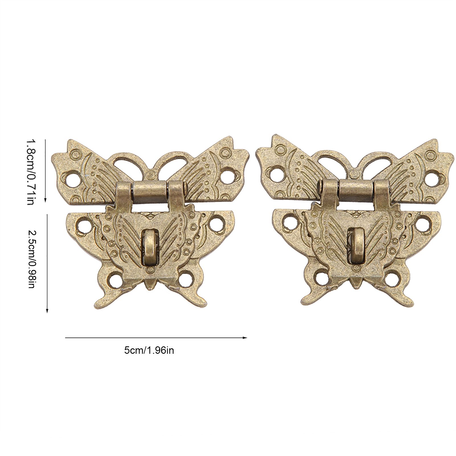 Antique Retro Vintage Decorative Latch Hasp Pad Lock For Wooden Jewelry Box view 11