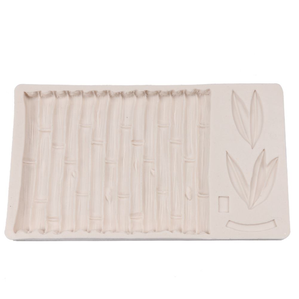 Silicone Cake Mold Bamboo Leaves Pattern Pudding Desserts Baking DIY Mold Soap