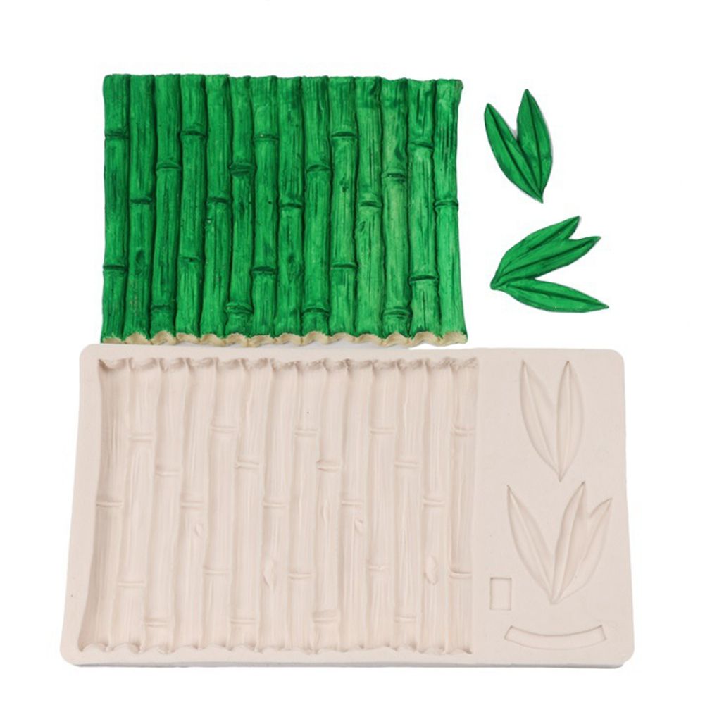 Silicone Cake Mold Bamboo Leaves Pattern Pudding Desserts Baking DIY Mold Soap view 4