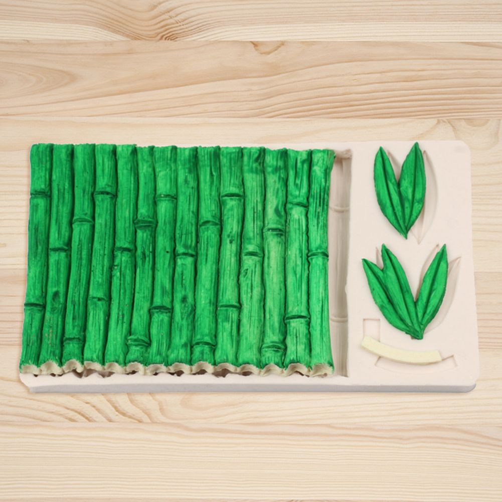 Silicone Cake Mold Bamboo Leaves Pattern Pudding Desserts Baking DIY Mold Soap view 7
