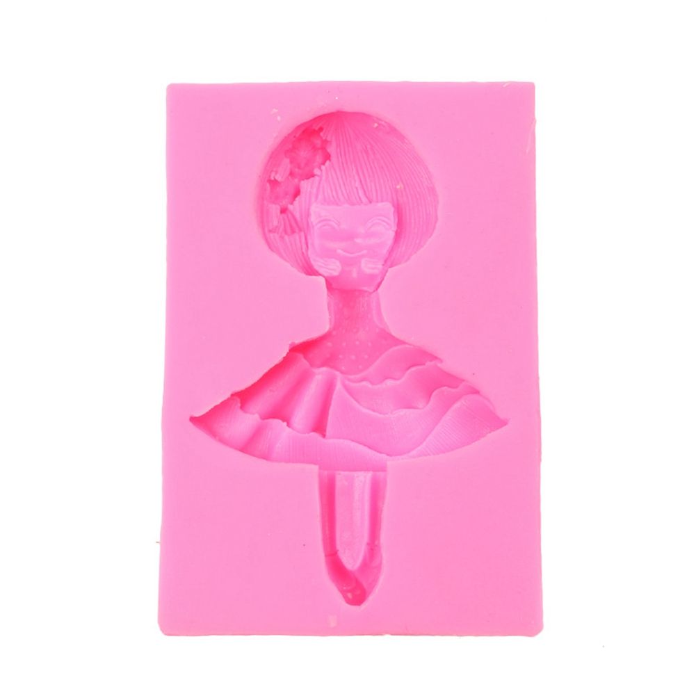 Silicone Cake Mold Ballet Dancing Girl Pattern Pudding Desserts Baking Mold view 3