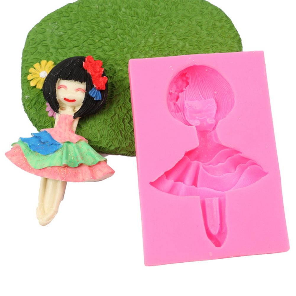 Silicone Cake Mold Ballet Dancing Girl Pattern Pudding Desserts Baking Mold view 4