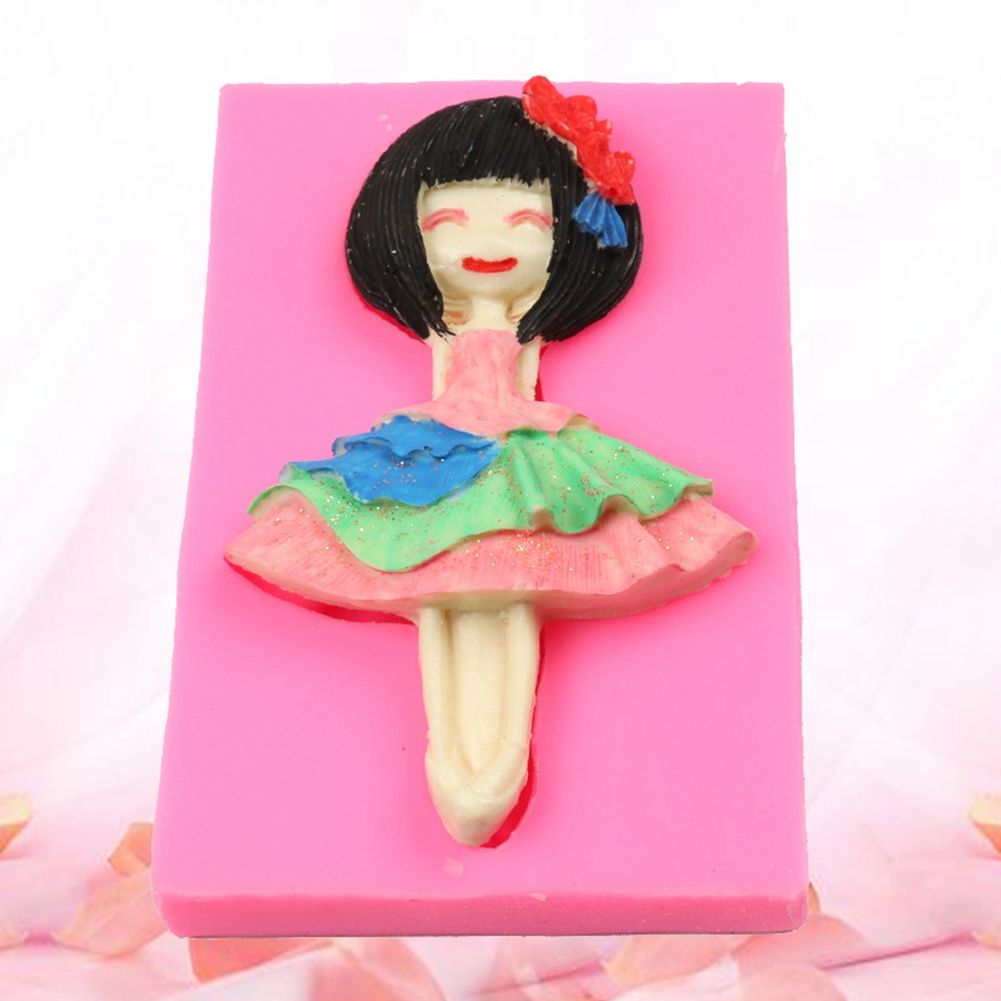 Silicone Cake Mold Ballet Dancing Girl Pattern Pudding Desserts Baking Mold view 6