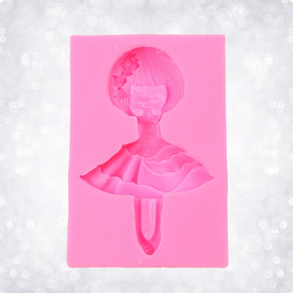 Silicone Cake Mold Ballet Dancing Girl Pattern Pudding Desserts Baking Mold view 7