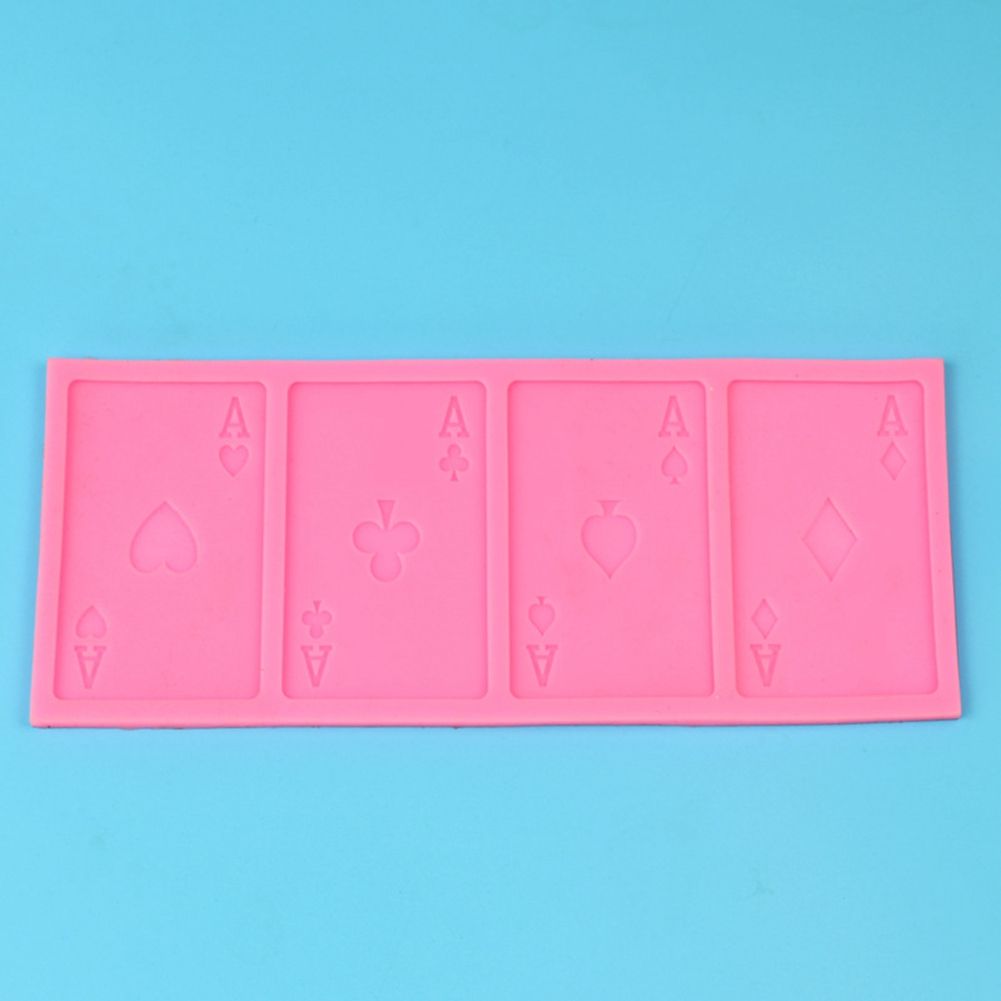 Poker Shape Cake Baking Cookie Chocolate Sugar Paste Food Silicone Mold Bakeware view 3