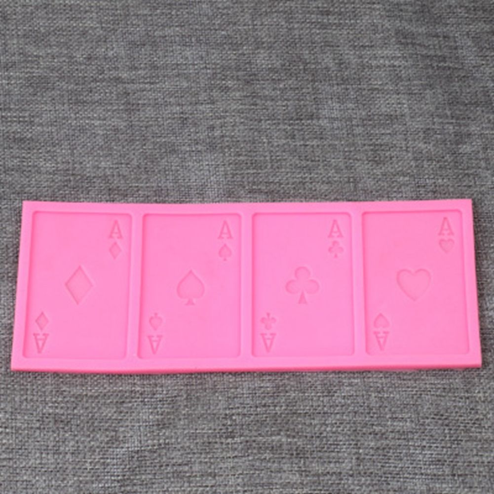 Poker Shape Cake Baking Cookie Chocolate Sugar Paste Food Silicone Mold Bakeware view 4