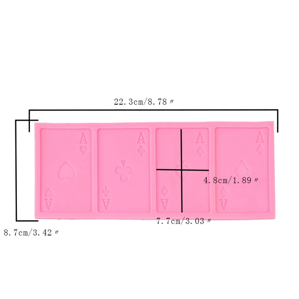 Poker Shape Cake Baking Cookie Chocolate Sugar Paste Food Silicone Mold Bakeware view 6