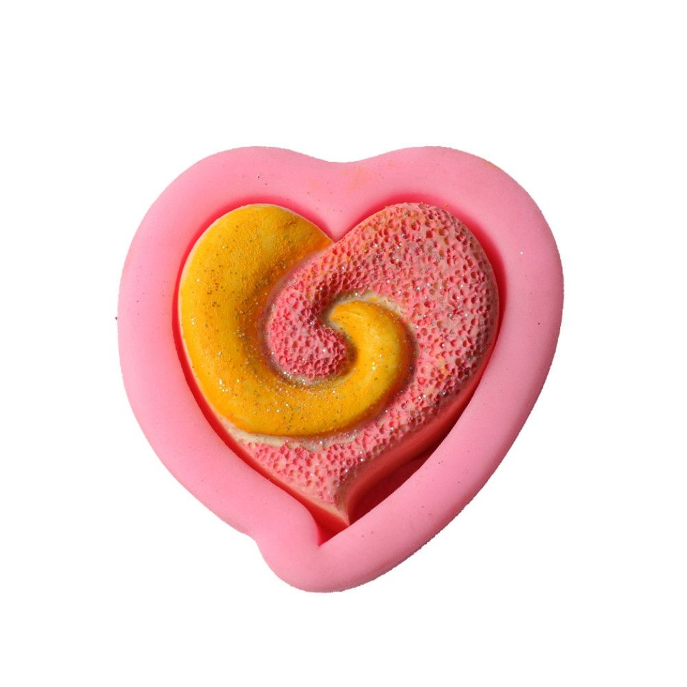 Spiral Loving Heart Cake Baking Cookie Chocolate Sugar Paste Candle Soap view 4