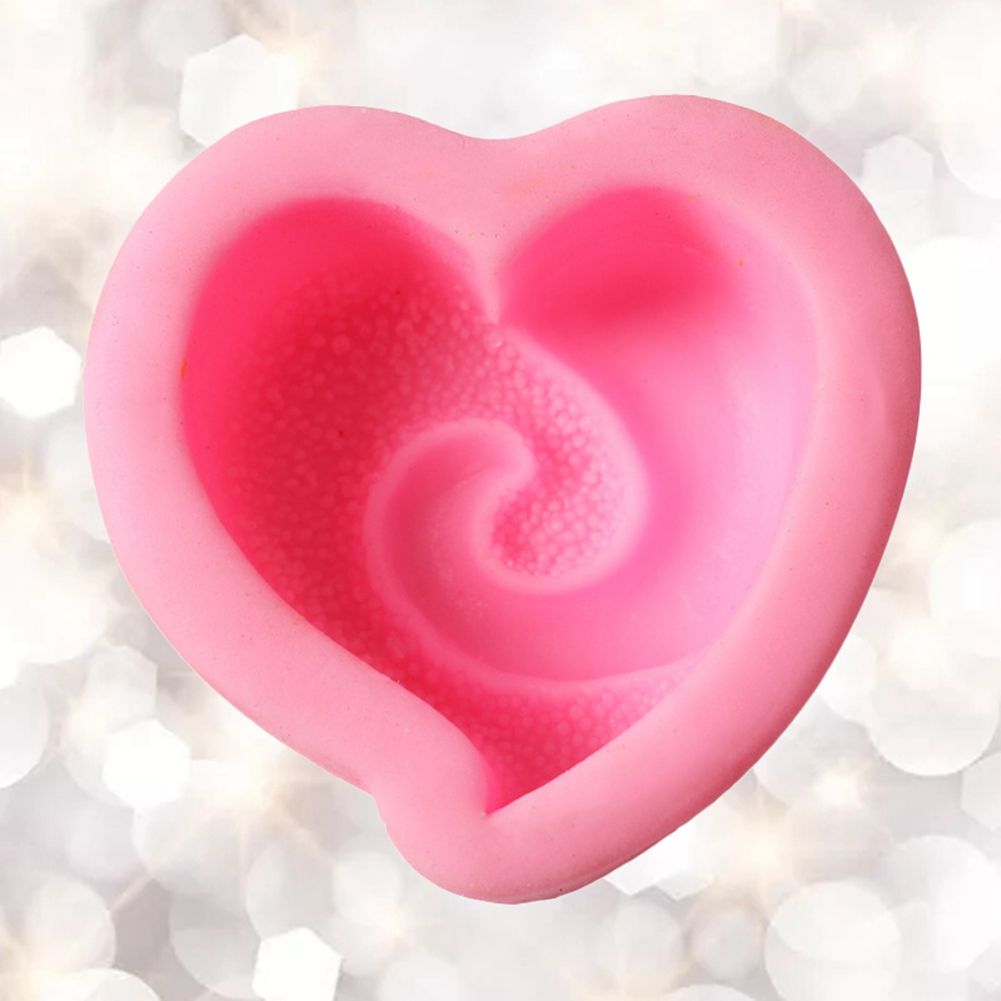 Spiral Loving Heart Cake Baking Cookie Chocolate Sugar Paste Candle Soap view 6