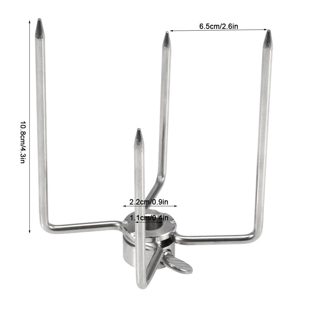 2PCS Multifunctional Stainless Steel BBQ Fork Grill Fork Roast Spit Barbecue Tool view 11