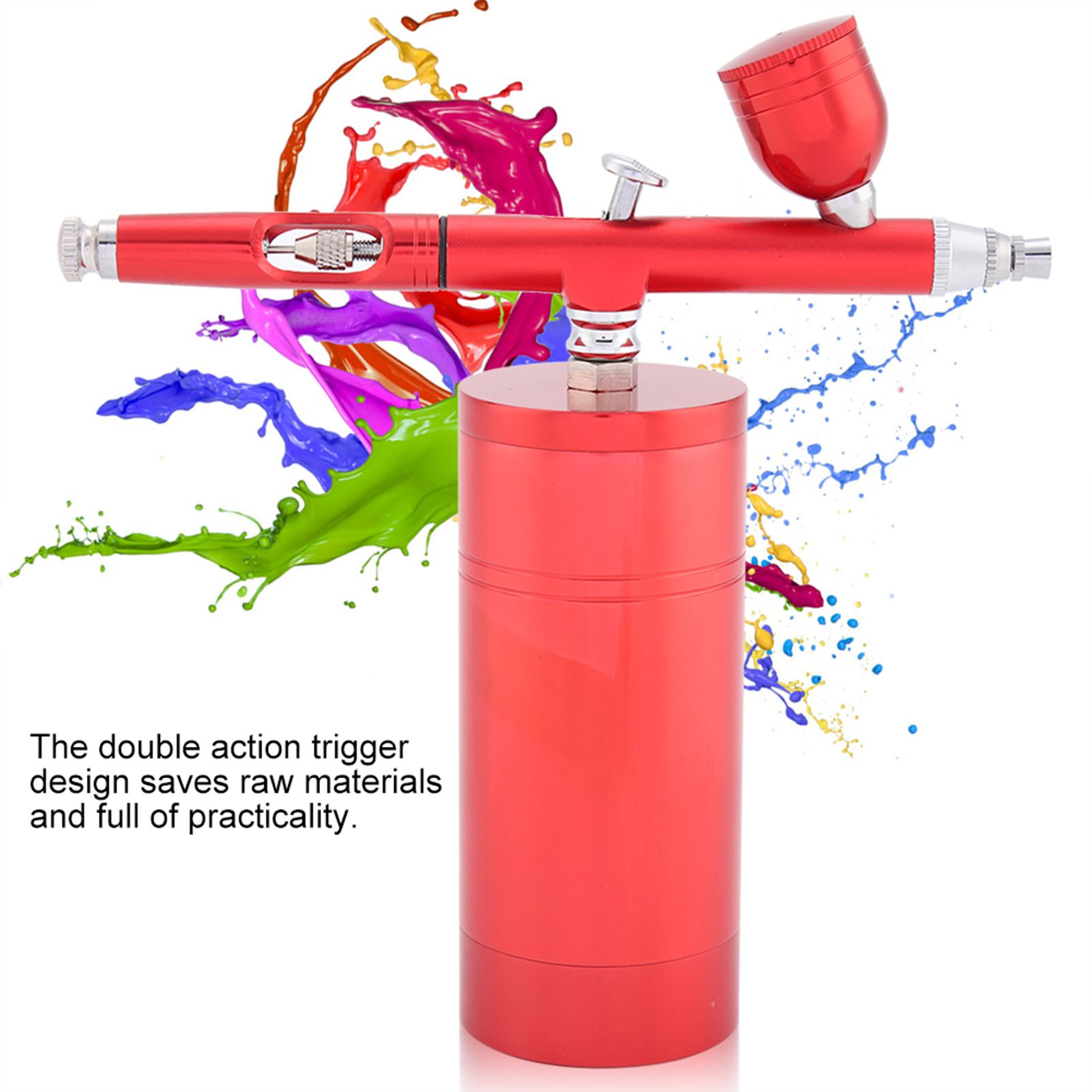 0.3mm Mini Air Compressor Spray Airbrush Set 7CC Capacity view 8