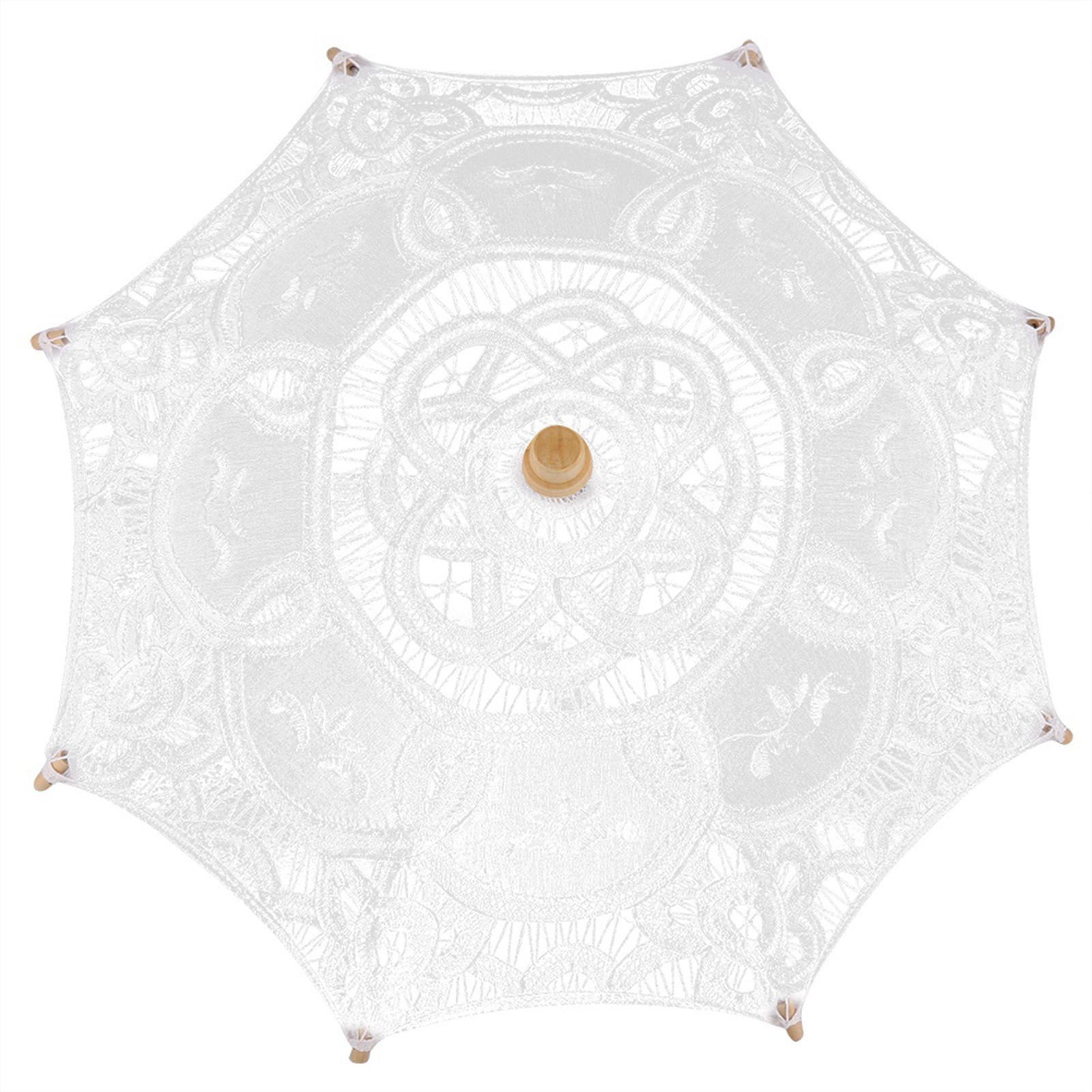 Lace Umbrella Fan Parasol for Lady Women Party Decor Dancing Photography Prop view 9