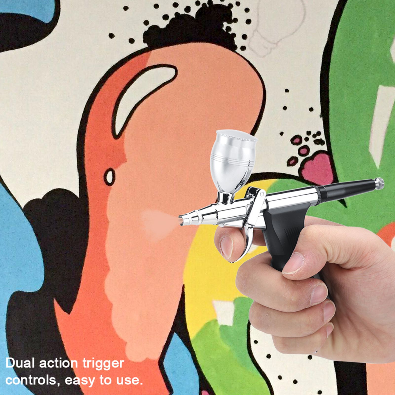 Dual Action Airbrush Compressor Kit Craft Cake Paint Art Spray Gun Set Tools view 6