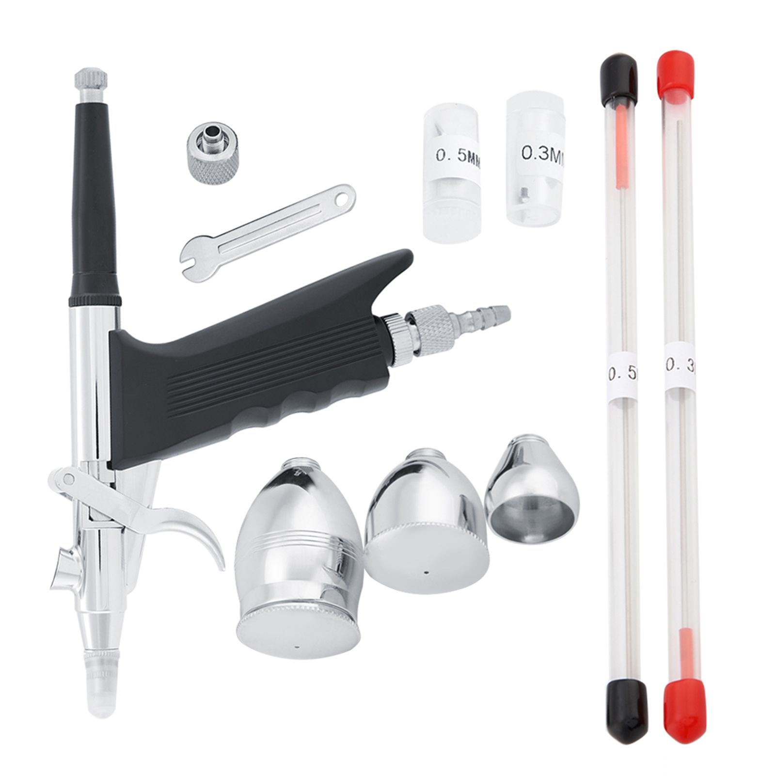 Dual Action Airbrush Compressor Kit Craft Cake Paint Art Spray Gun Set Tools view 14