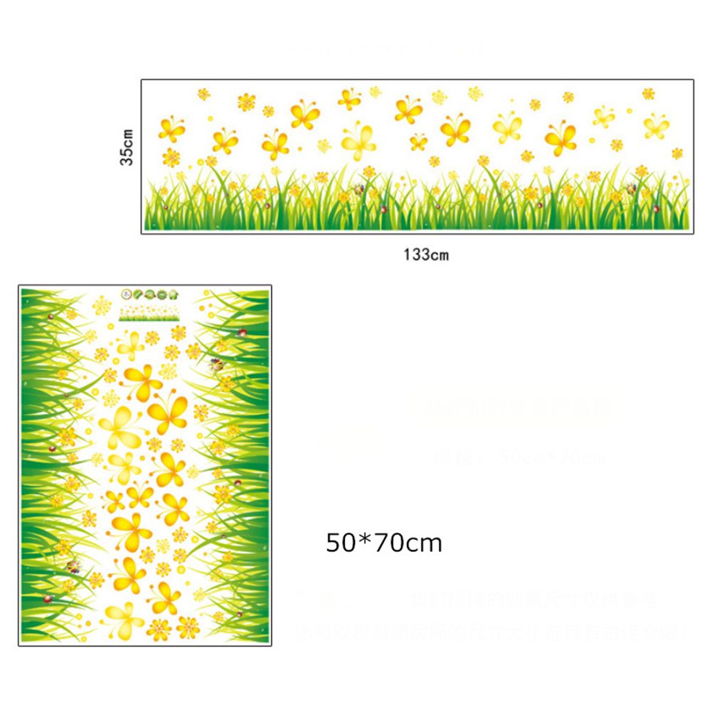 Beautiful Flower Bush Wall Decal Bedroom Living Room Background Sticker Home Deocr view 5