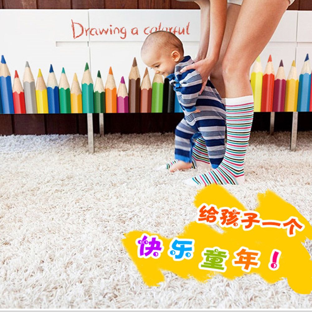 3D Stereo Colorful Pencil Wall Floor Stickers for Home Backdrop Business view 3