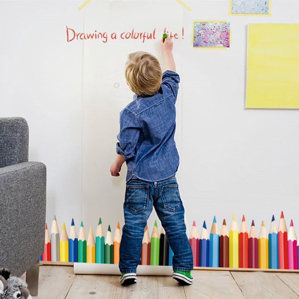 3D Stereo Colorful Pencil Wall Floor Stickers for Home Backdrop Business view 4