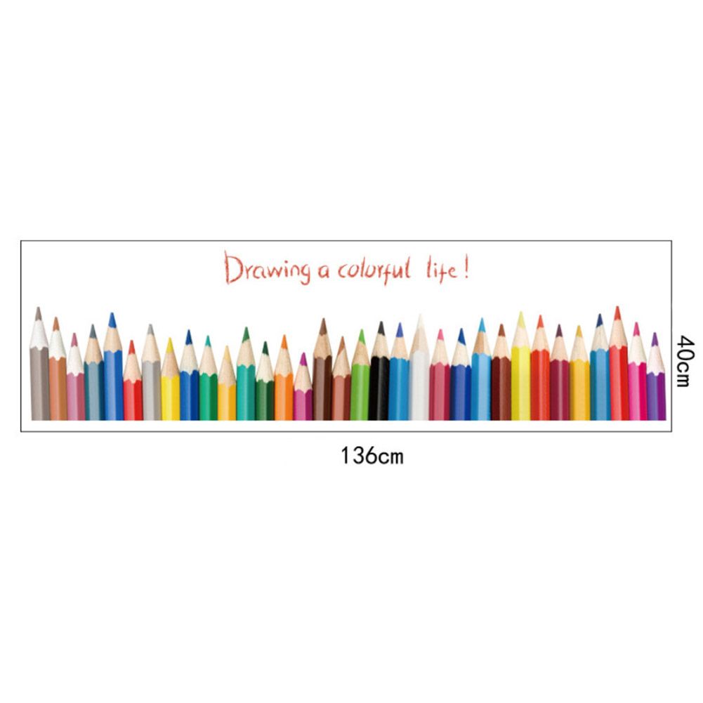 3D Stereo Colorful Pencil Wall Floor Stickers for Home Backdrop Business view 7