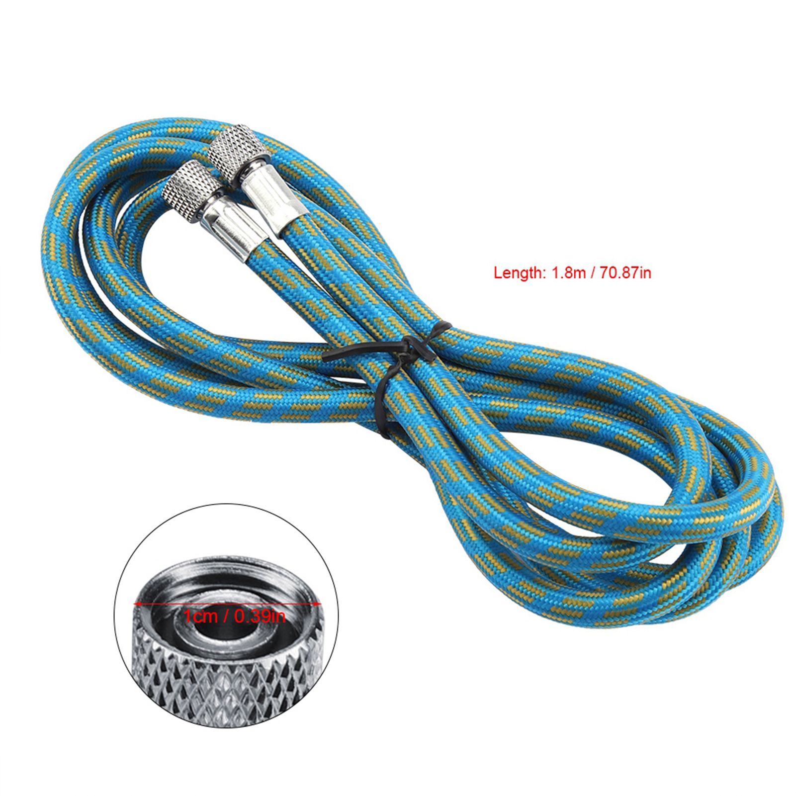 1.8M Woven Airbrush Hose Compressor Air Tool 1/8" to 1/8" Adaptor Fitting view 10