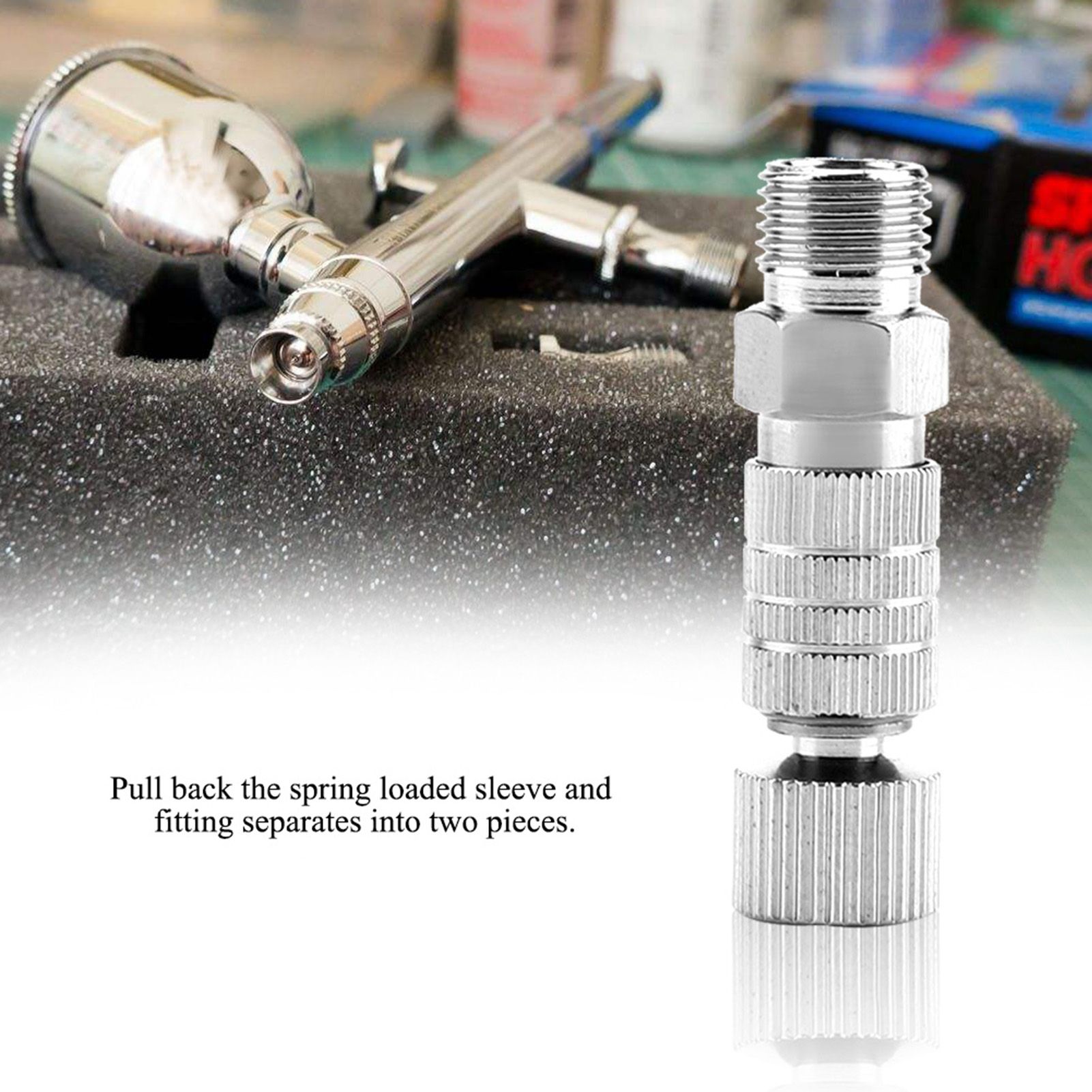 Disconnect Release Coupling Adapter Airbrush Air Hose Quick Connecter Set view 7