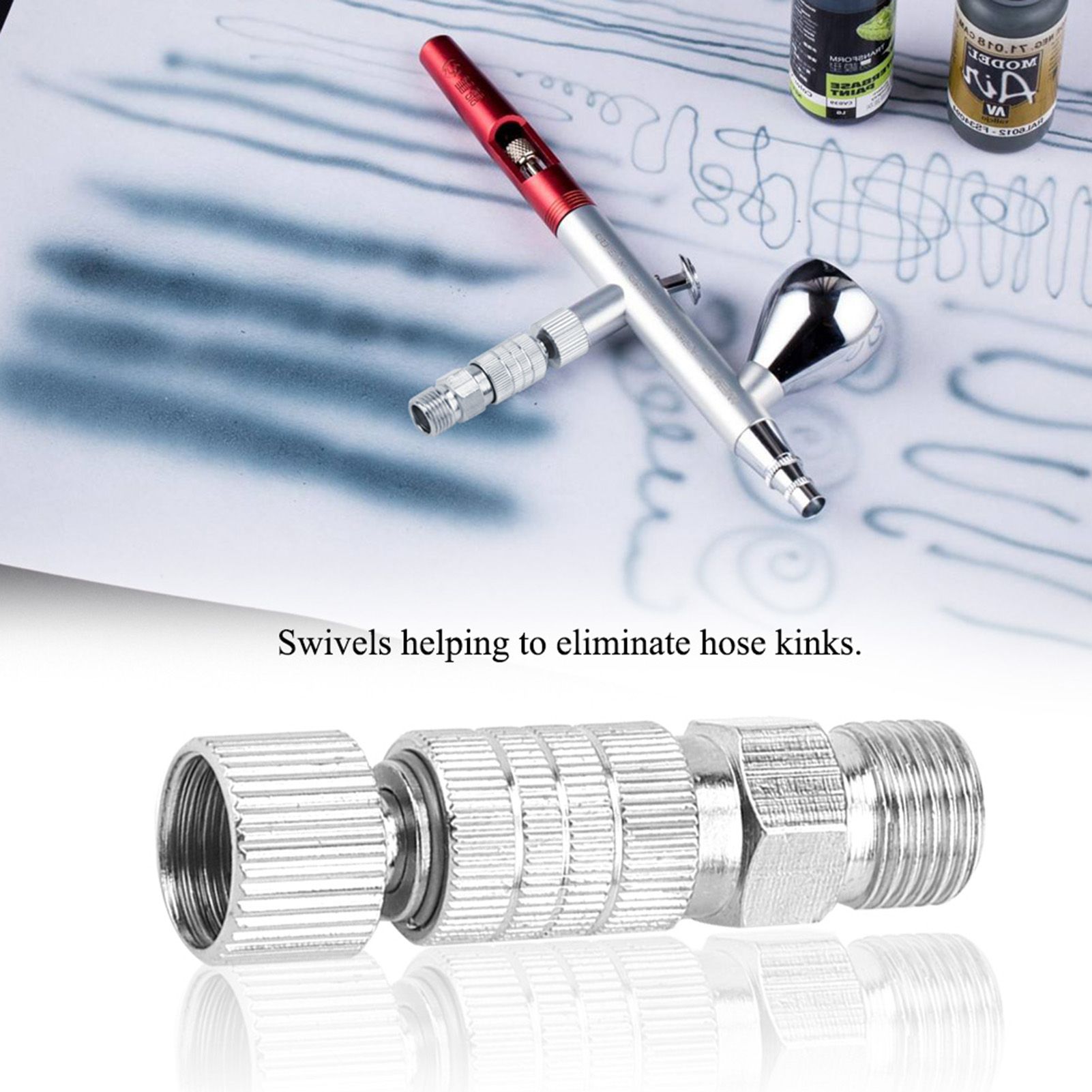 Disconnect Release Coupling Adapter Airbrush Air Hose Quick Connecter Set view 8