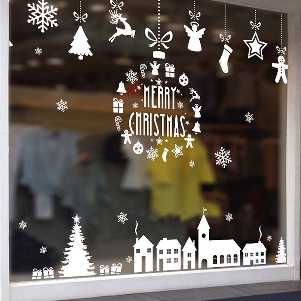 Christmas Element Pattern Snowflake Self adhesive Removable Decorative Sticker view 3