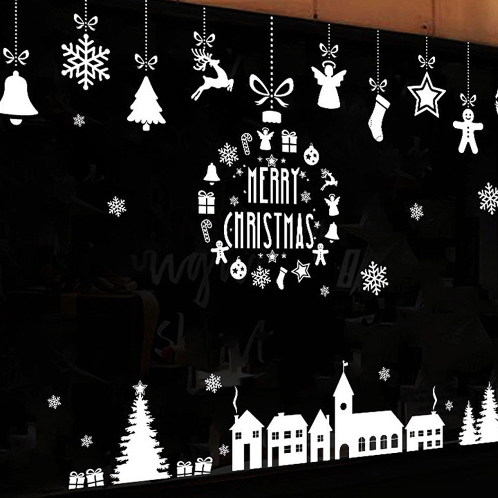 Christmas Element Pattern Snowflake Self adhesive Removable Decorative Sticker view 5