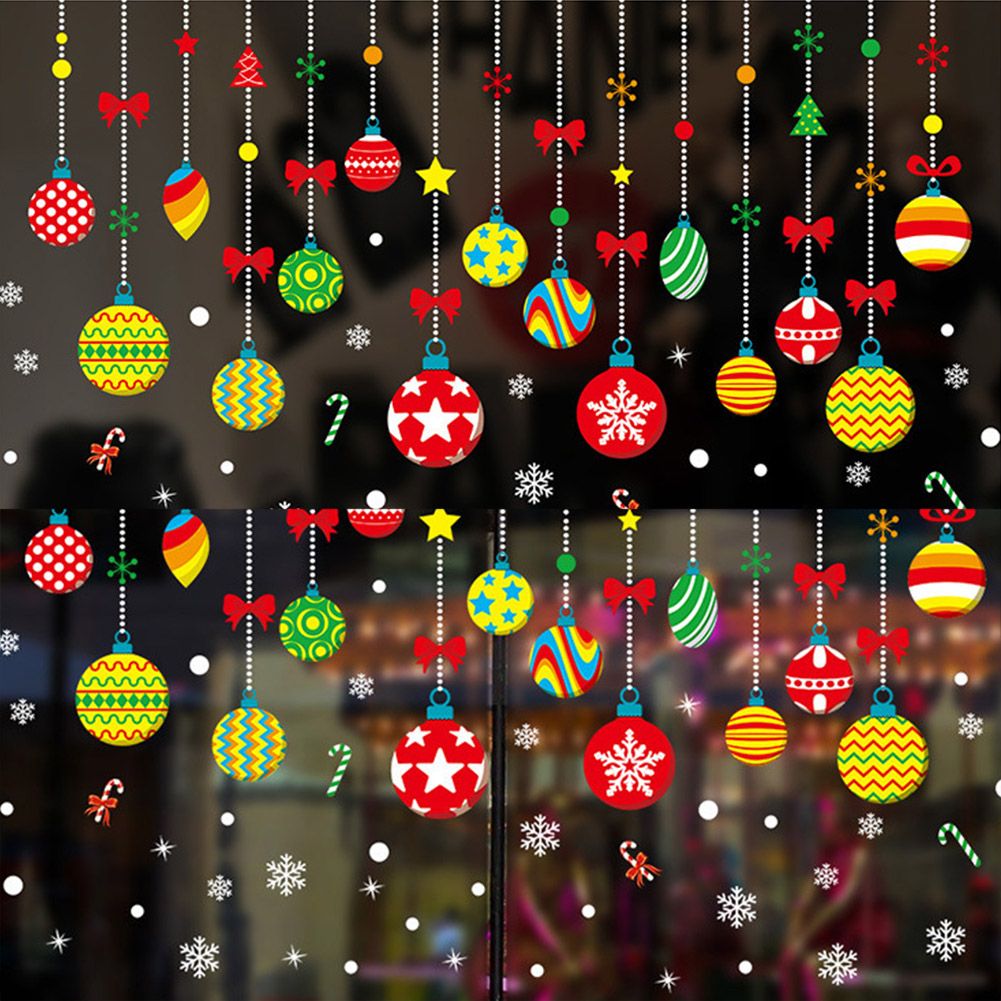 Hanging Ornament Pattern Snowflake Self adhesive Removable Decorative Sticker view 2
